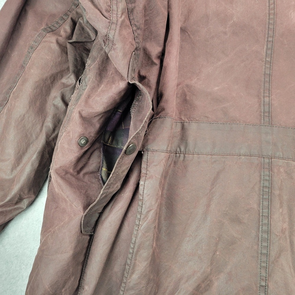 Polo Ralph Lauren Field Jacket Mens L Brown Waxed Oiled Cotton Hunting Lined - Picture 12 of 13